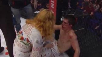 Graphic: Mother slaps MMA fighter son after suffering TKO defeat