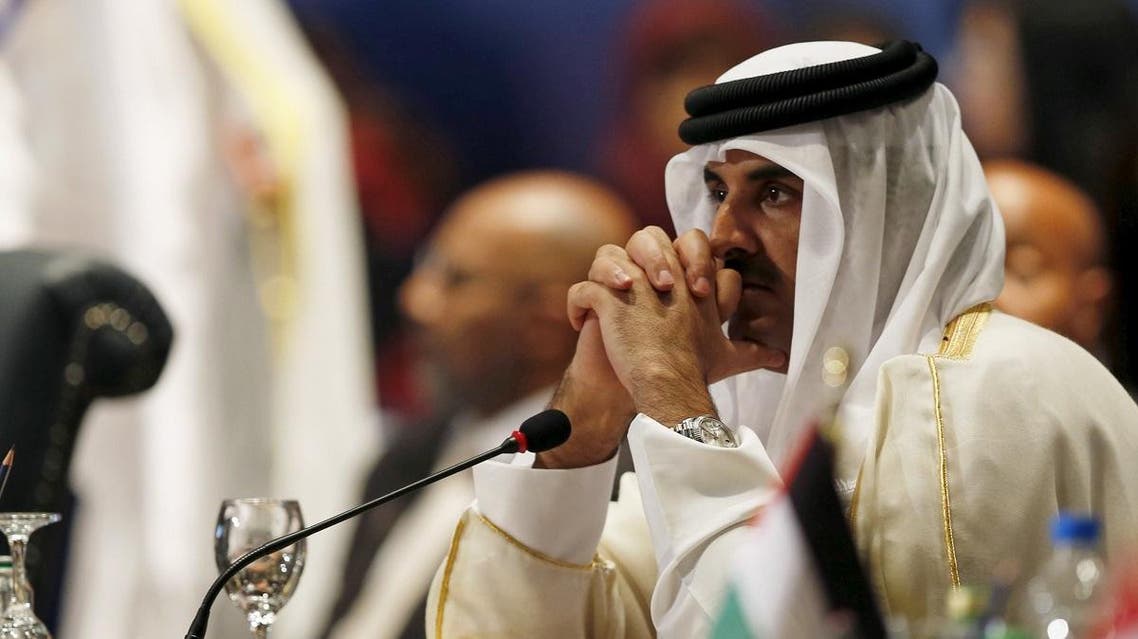 Qatar Sheikh Tamim bin Hamad al Thani attends the opening meeting of the Arab Summit in Sharm el-Sheikh, in the South Sinai governorate, south of Cairo, March 28, 2015. (Reuters)