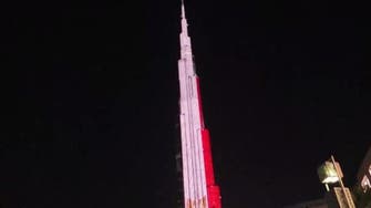 Burj Khalifa tower lights up for Egypt