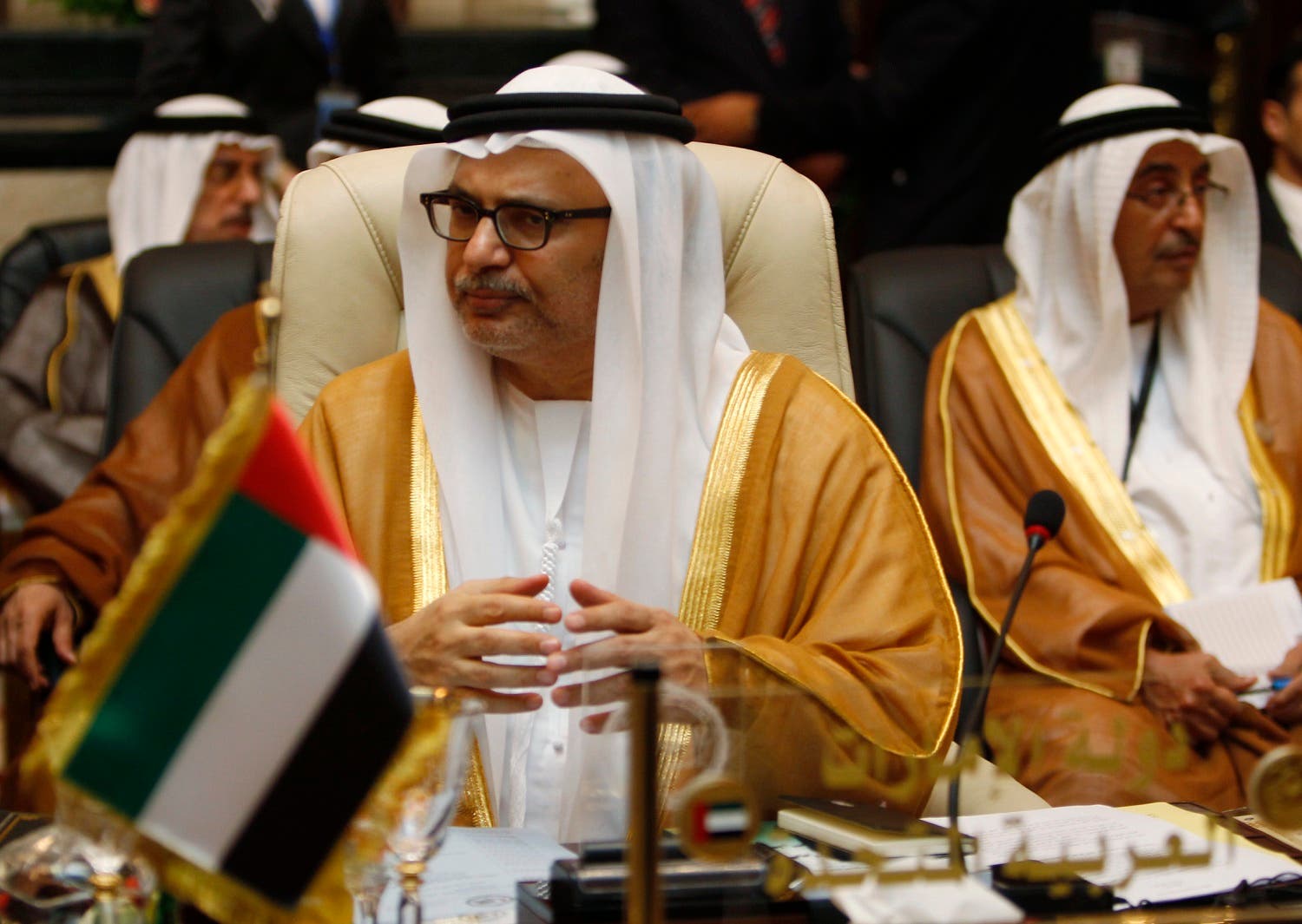 UAE's Minister of State for Foreign Affairs Anwar Mohammed Gargash attends the Arab League foreign ministers meeting in Baghdad March 28, 2012. (File Photo: Reuters)