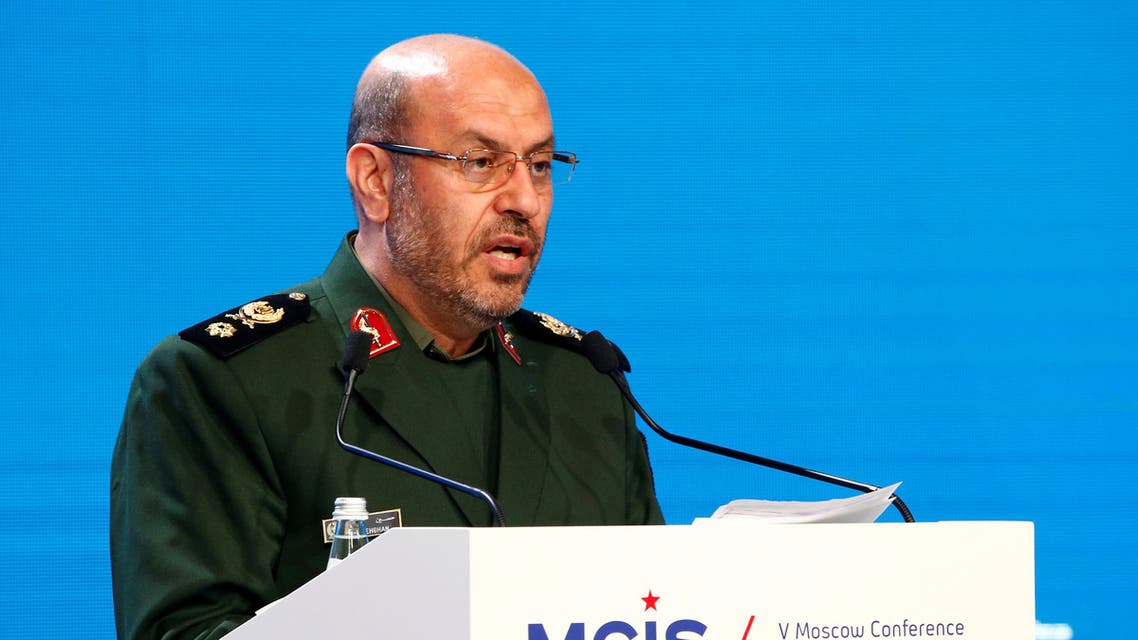 Iranian Defence Minister Hossein Dehghan delivers a speech as he attends the 5th Moscow Conference on International Security (MCIS) in Moscow, Russia, April 27, 2016. (reuters)