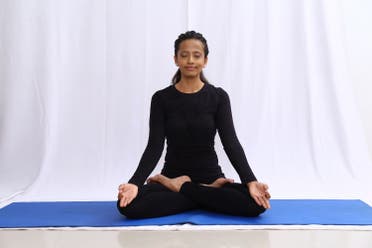 Young Indian girl in a yoga pose. (Supplied)