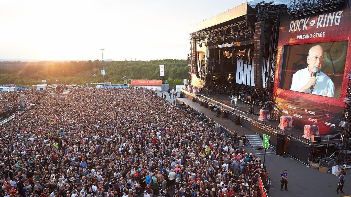 the Rock am Ring music festival on June 2, 2017 in Nuerburg, western German. (AFP)