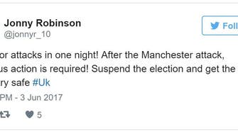 Brits on Twitter call for election to be postponed after London attack