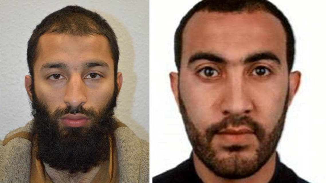 Two of the men shot dead by police following the attack on London Bridge and Borough Market on Saturday are seen in this undated combination image of two photographs, received in London via the Metropolitan Police in London on June 5, 2017. (Reuters)