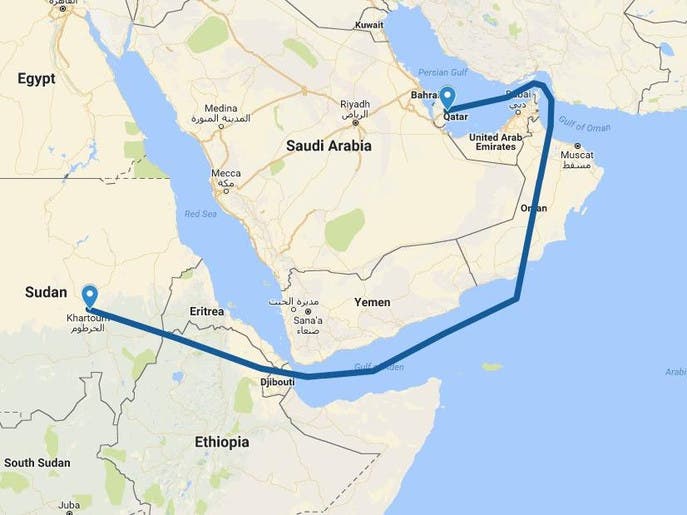 بالخرائط هذا خط سير الطائرات القطرية بعد الحظر الجوي