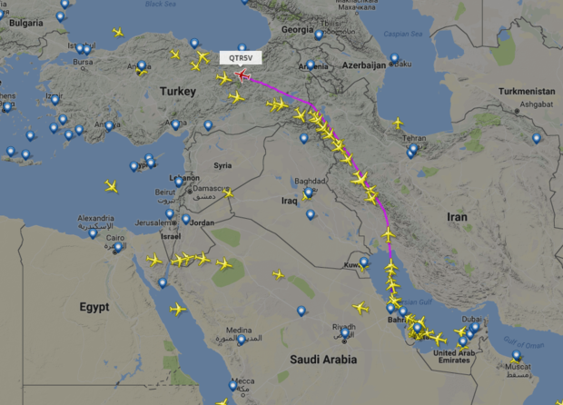 jordan to qatar flight time