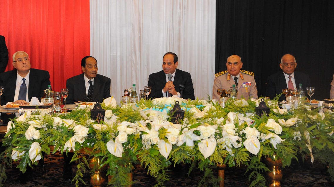 السيسي وطنطاوي خلال حفل إفطار