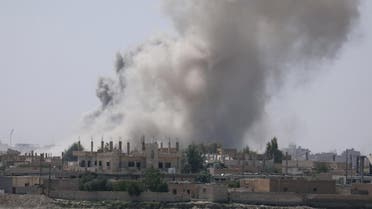 Smoke rises from the al-Mishlab district at Raqqa's southeastern outskirts, Syria June 7, 2017. (Reuters)