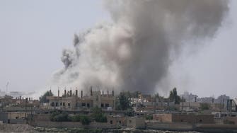 Syrian government warplanes strike ISIS near Raqqa city