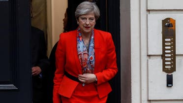 Britain’s Prime Minister Theresa May leaves the Conservative Party’s Headquarters after Britain’s election in London, June 9, 2017. (Reuters)