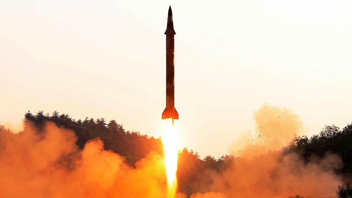 This undated photo released by North Korea's official Korean Central News Agency (KCNA) on May 30, 2017 shows a test-fire of a ballistic missile at an undisclosed location in North Korea.