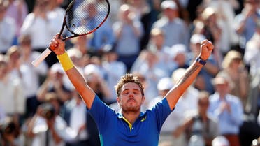 Switzerland’s Stan Wawrinka celebrates winning his semi-final match against Great Britain’s Andy Murray at Roland Garros, Paris, in the French Open on Friday, June 9, 2017. (Reuters) 