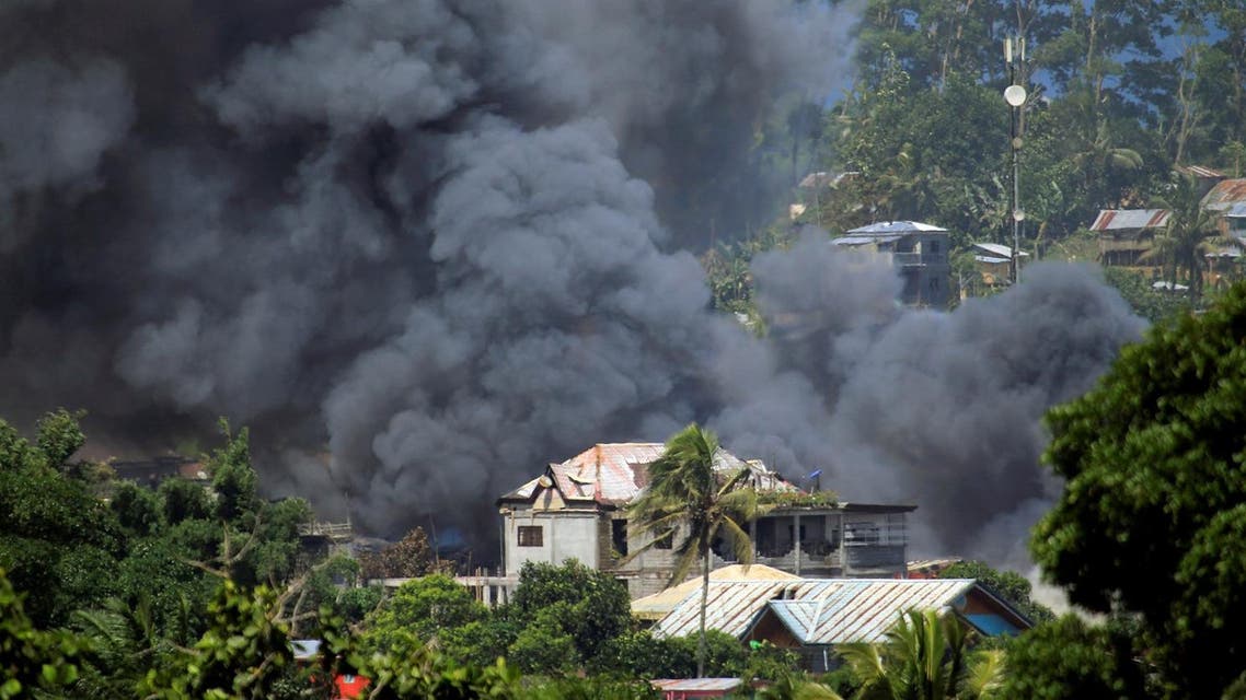 Government troops' continuous assault with insurgents from the so-called Maute group, who has taken over large parts of the Marawi City, Philippines. (Reuters)
