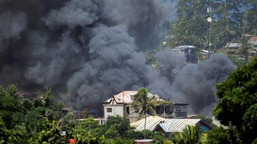 Government troops' continuous assault with insurgents from the so-called Maute group, who has taken over large parts of the Marawi City, Philippines. (Reuters)