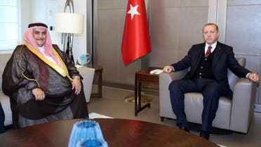 أردوغان خلال لقائه وزير الخارجية البحريني في تركيا 10-6-2017