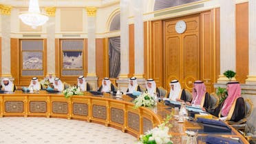 A cabinet meeting of ministers was held at Al-Salam palace in Jeddah on Monday chaired by Saudi King Salman. (SPA)
