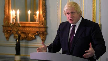 Britain's Foreign Secretary Boris Johnson speaks during a joint news conference with US Secretary of State Rex Tillerson. (Reuters)