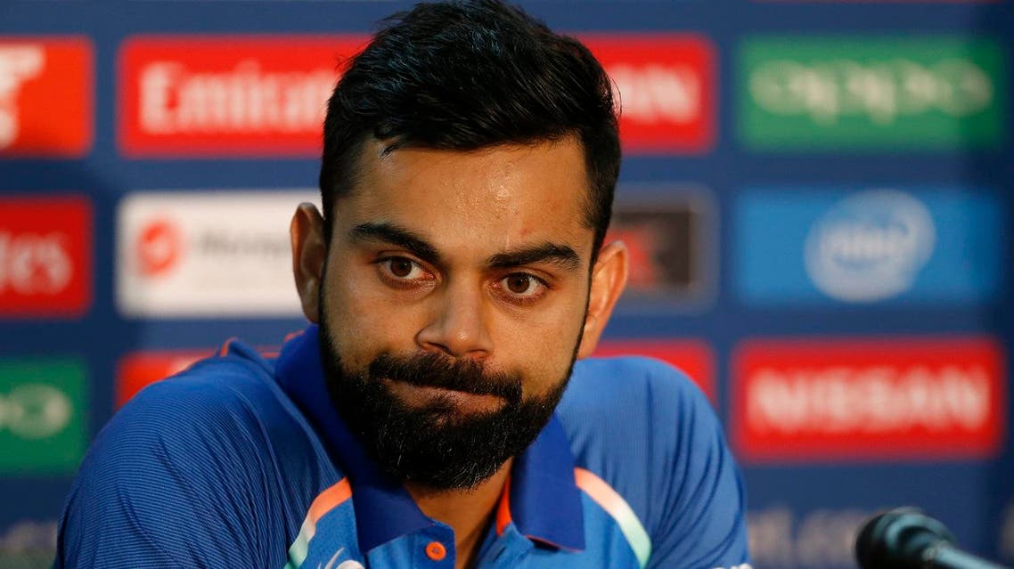 India's captain Virat Kohli speaks during a press conference folling a nets practice session at The Oval in London on June 17, 2017, on the eve of the ICC Champions Trophy Final cricket match between India and Pakistan. (AFP)