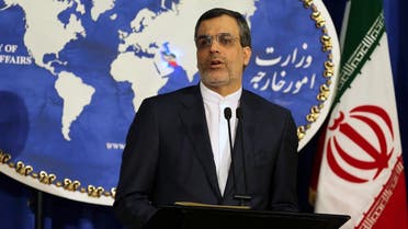 Newly-appointed spokesman of Iran's Foreign Ministry, Hossein Jaberi Ansari speaks during a weekly press conference on December 14, 2015 in the capital Tehran. AFP PHOTO / ATTA KENARE 