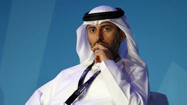UAE Energy Minister, Suhail al-Mazrouei, sits on a panel during the Abu Dhabi International Petroleum Exhibition and Conference (ADIPEC). (File photo: AFP)
