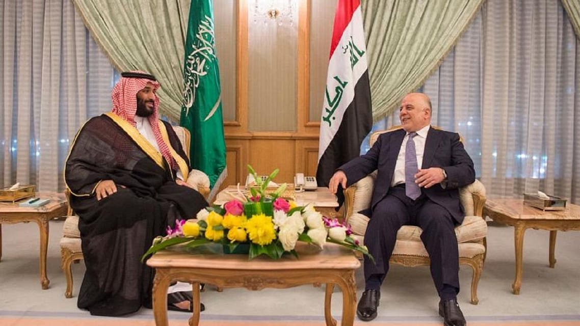 Deputy Crown Prince Mohammed bin Salman bin Abdulaziz met the Prime Minister of Republic of Iraq Dr. Haider Al-Abbadi. (SPA)