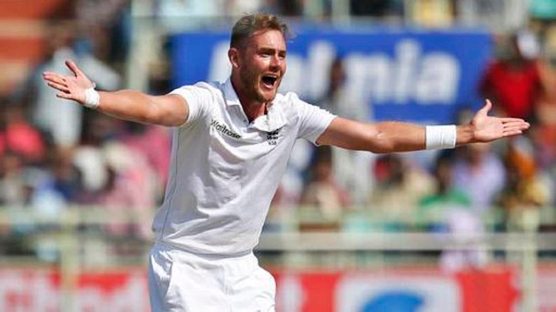 England’s Stuart Broad appeals for the wicket of India's Ravichandran Ashwin on the fourth day of their second cricket test match in India. (AP)
