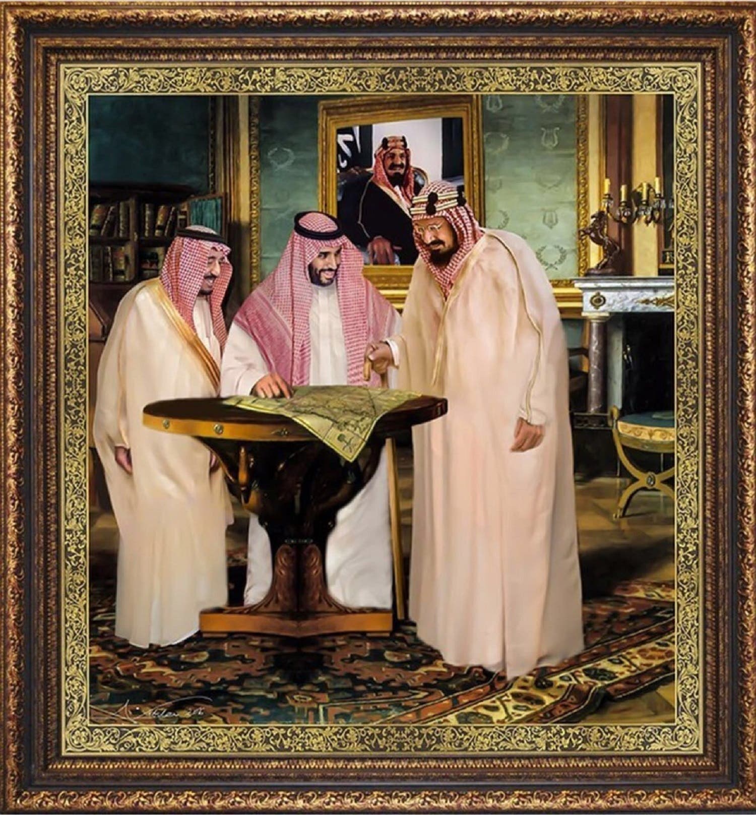 Painting titled ‘Alliance of Glory’ on the occasion of the National Day in 2016. (Supplied)