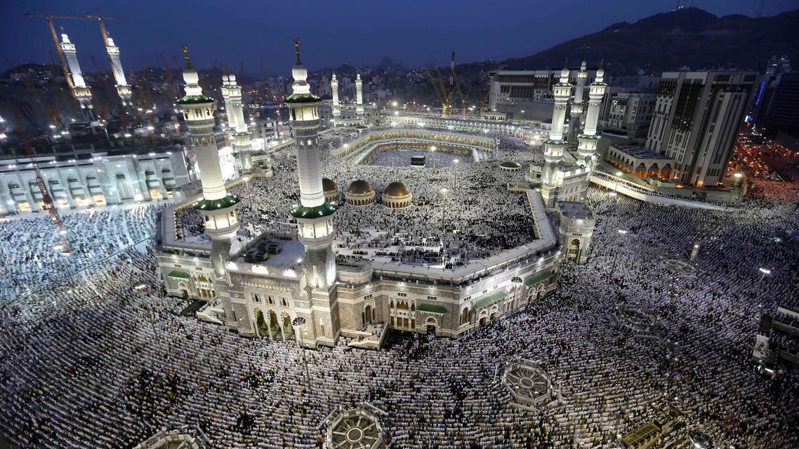 Muslim pilgrims circle the Kaaba as pray inside and outside the Grand mosque in Mecca, Saudi Arabia, Monday, Oct. 22, 2012. (AP)