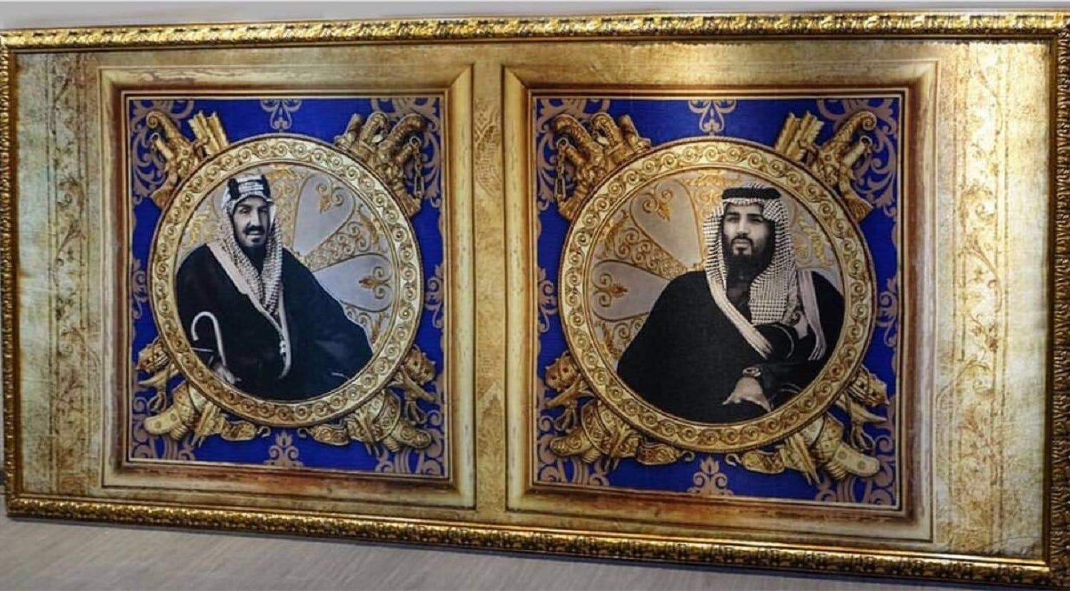 Abu al-Jadayel she specializes in silk murals on kings and governors, embodying and documenting Saudi history. (Supplied)