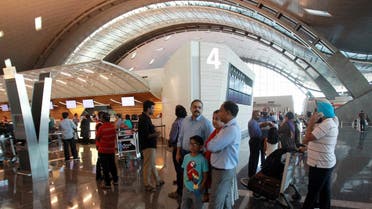 Passengers at Hamad International Airport in Doha, Qatar, on June 12, 2017. (Reuters)
