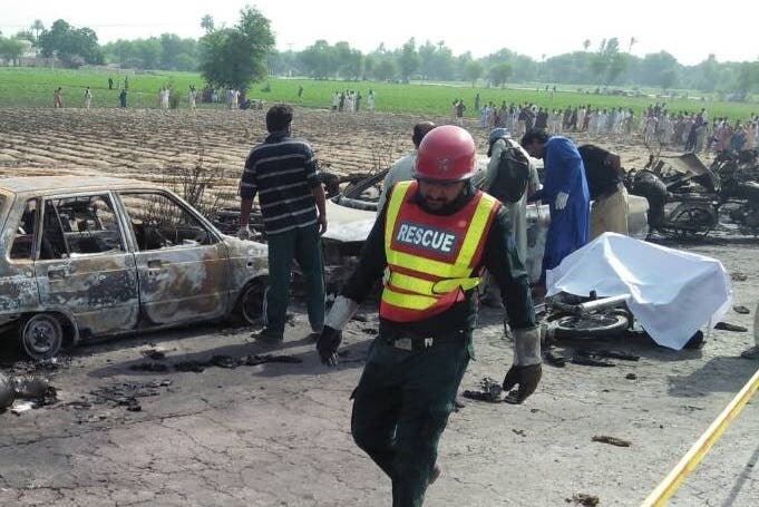 Many of the bodies were burned beyond recognition. (Al Arabiya)