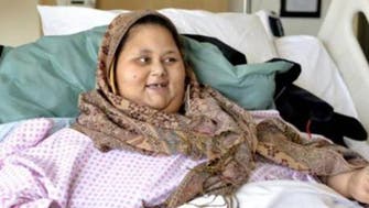 Former heaviest Egyptian woman shows progress after first treatment in UAE