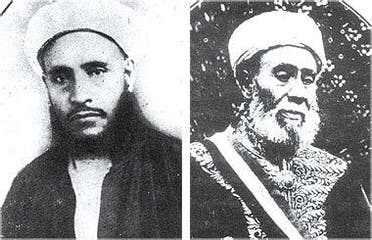 أحد اقدم الصور لسدنة الكعبة علي اليمين عبدالقادر الشيبي وابنه الشيخ عبدالله الشيبي
