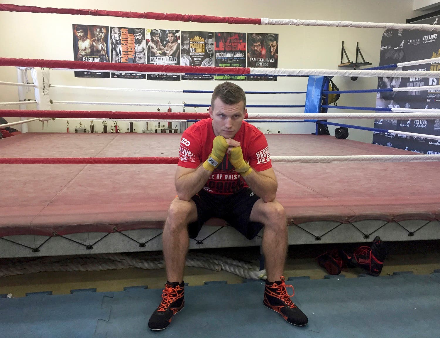 Boxer Jeff Horn poses for a photo in a gym in Brisbane, Australia, Monday, June 26, 2017. (AP)