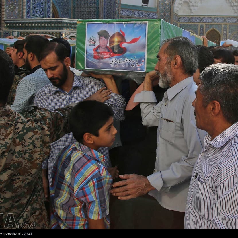 بالصور.. تشييع 6 أفغانيين تابعين لإيران قتلوا بسوريا
