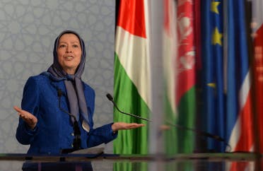 President of the National Council of Resistance of Iran and Mujahedeen-e-Khalq (MEK) leader, Maryam Radjavi, during a gathering in Saint-Denis, near Paris on August 3, 2013. (AFP)