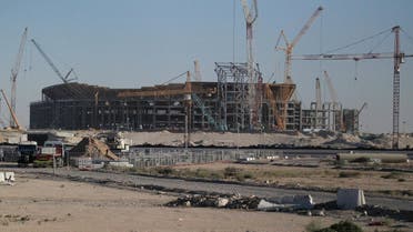 A view of the construction work at Al Bayt Stadium in Doha, Qatar, June 20, 2017