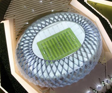 Qatar presents a model of its Al-Wakrah stadium as it bids to host the FIFA 2022 World Cup during the FIFA Inspection Tour for the country's bid, in Doha September 16, 2010 (AP Photo/Osama Faisal)