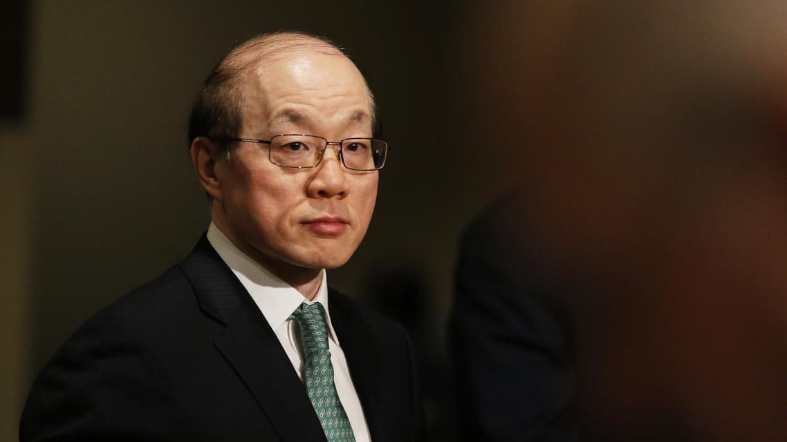 China's Ambassador to the UN Liu Jieyi exits following the Security Council meeting on North Korea's latest ballistic missile launch, February 13, 2017 at United Nations headquarters in New York. UN Secretary-General Antonio Guterres on Monday strongly condemned North Korea's latest ballistic missile launch, describing it as a "further troubling violation" of UN resolutions.