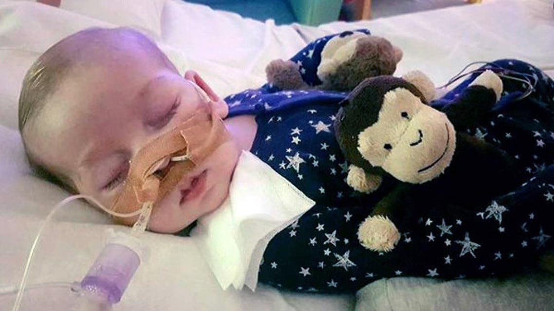 This is an undated hand out photo of Charlie Gard provided by his family, at Great Ormond Street Hospital, in London. The parents of a terminally-ill baby boy lost the final stage of their legal battle on Tuesday, June27, 2017 to take him out of a British hospital to receive treatment in the U.S., after a European court agreed with previous rulings that the baby should be taken off life support. (Family of Charlie Gard via AP)
