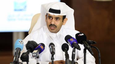 President and CEO of Qatar Petroleum, Saad Sherida al-Kaabi, speaks during a press conference in Doha, on July 4, 2017. (AFP)