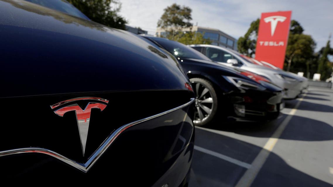 A Tesla Model X is photographed alongside a Model S at a Tesla electric car dealership in Sydney, Australia, May 31, 2017. (Reuters)