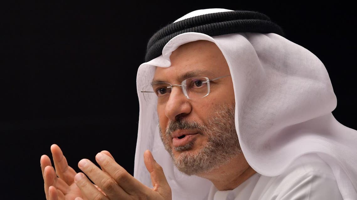 UAE state minister for foreign affairs, Anwar Gargash, speaks during a press conference at his office in Dubai on June 24, 2017. (AFP)