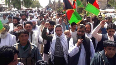 Demonstrators condemned the Iranian president’s recent remarks about the waters of the Afghan Helmand River. (File Photo: Supplied)