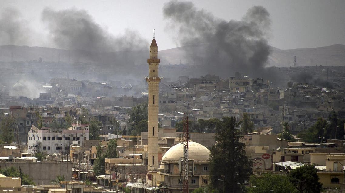 Smoke billows following an air strike in the Old City of Mosul as Iraqi government forces battle ISIS militants on July 8, 2017. (AFP)