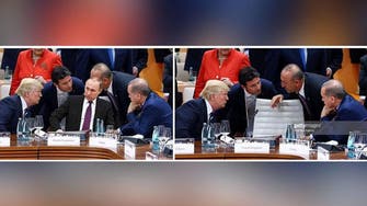 The fake picture that shows Trump and Erdogan staring into Putin's eyes