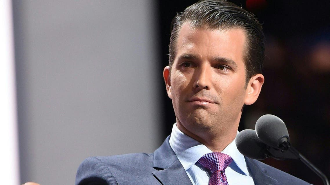 This file photo taken on July 19, 2016 shows Donald Trump Jr., addressing delegates on the second day of the Republican National Convention at the Quicken Loans Arena in Cleveland, Ohio. Donald Trump's eldest son on July 11, 2017, released emails showing he embraced Russia's efforts to support his father's presidential campaign