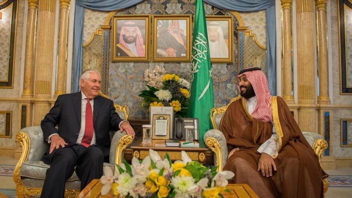 محمد بن سلمان يبحث مع تيلرسون جهود مكافحة الإرهاب