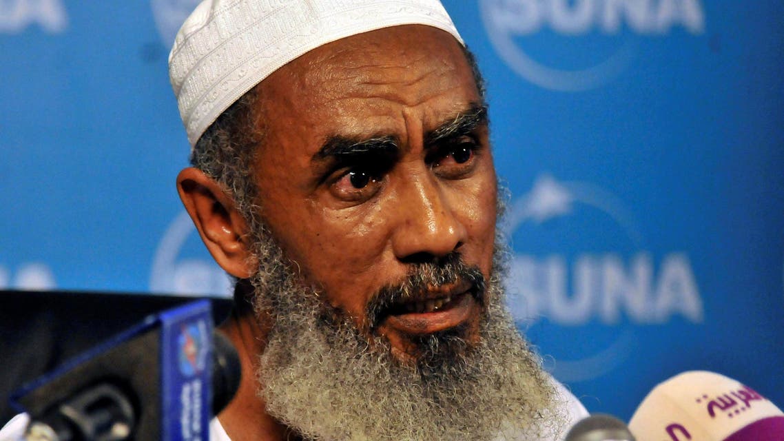 Ibrahim al Qosi speaks to the media after he arrived in Khartoum, Sudan on July 11, 2012. reuters